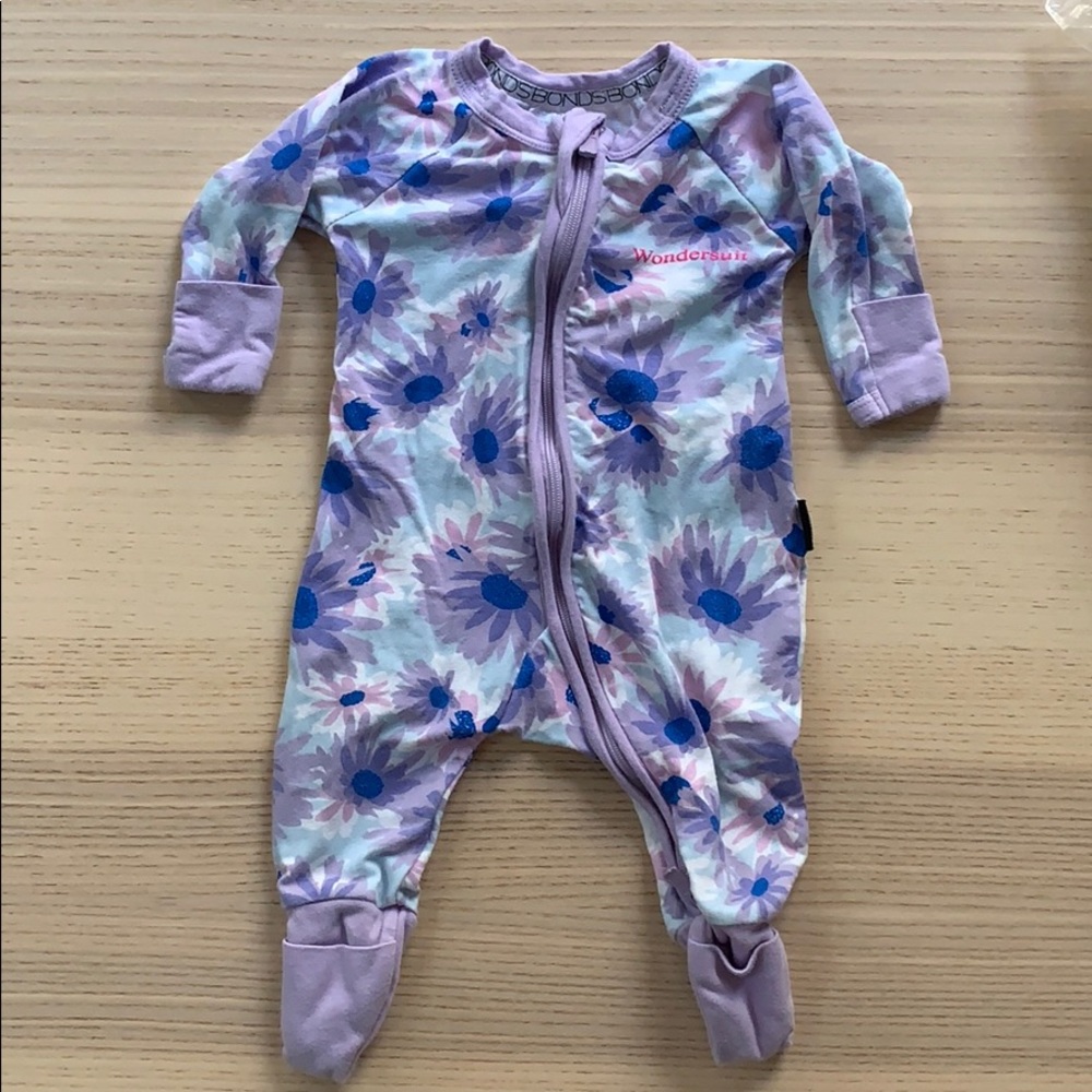 Bonds Wondersuit zip pajamas footies newborn/ 0000